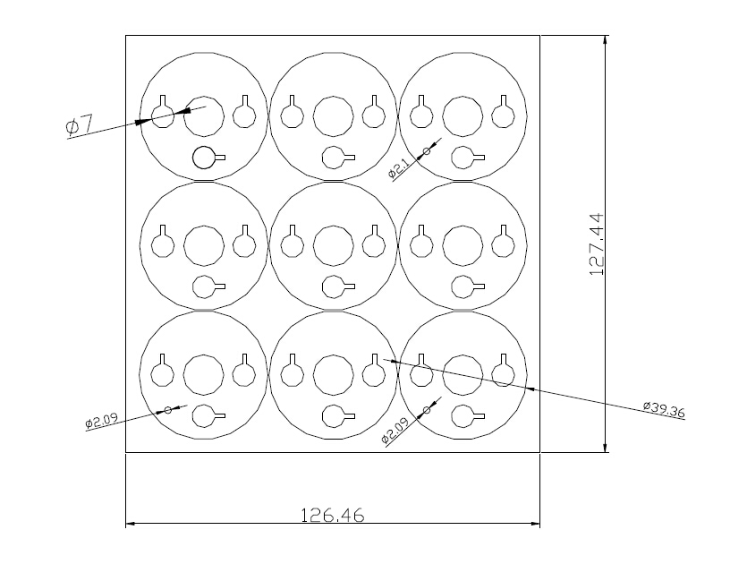 7mm三角形鍋仔片電子水平儀鍋仔片整版貼紙4KEY