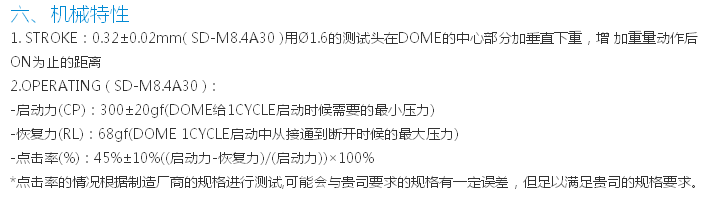 耐高溫圓形鍋仔片力度在260gf左右，點擊率與恢復率要低于平常鍋仔片，一般是45%(啟動力-恢復力)/(啟動力)100%